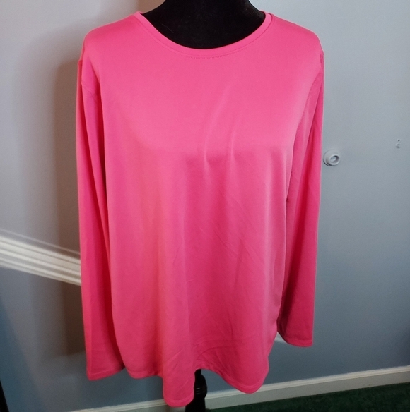 Athletic Works Size XL(16-18) Hot Pink Long Sleeve Shirt - Picture 1 of 6